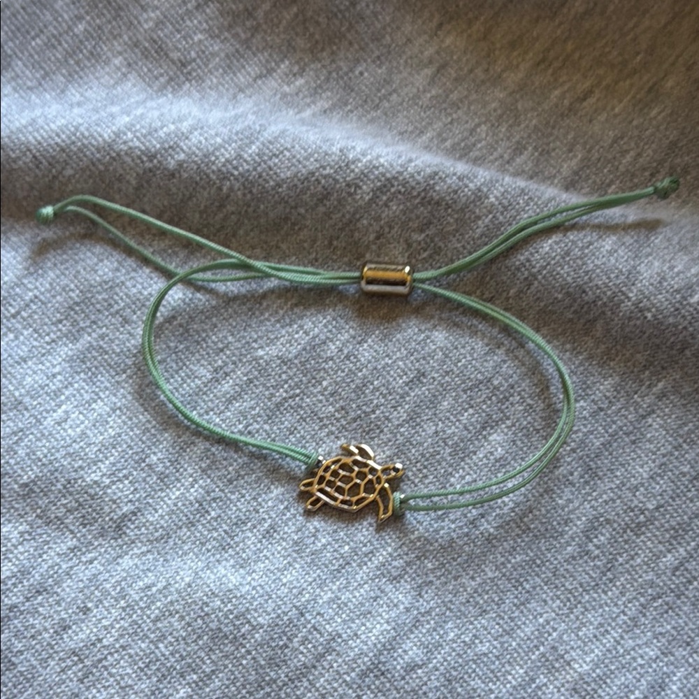 Gold Turtle Charm Bracelet